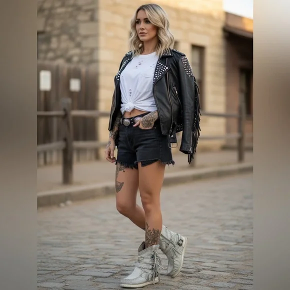 El Vaquero Italy Arya Kalahari Krust Women’s Wedge Moccasin Boots Size 40 - Picture 4 of 16